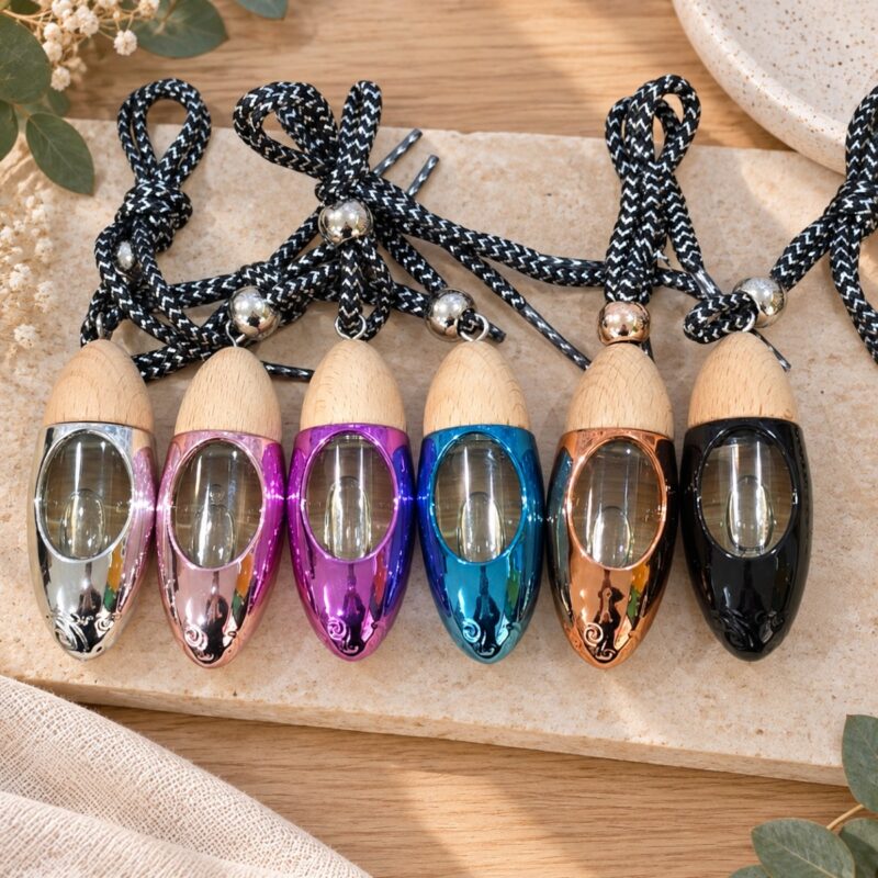 Bullet hanging car diffuser available in a range of colours and fragrances