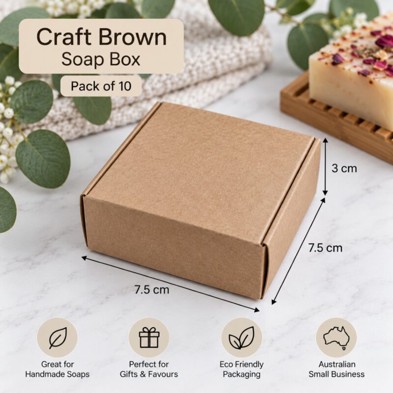 Kraft brown soap boxes pack of 10 for soap, gifts and bonbonnières
