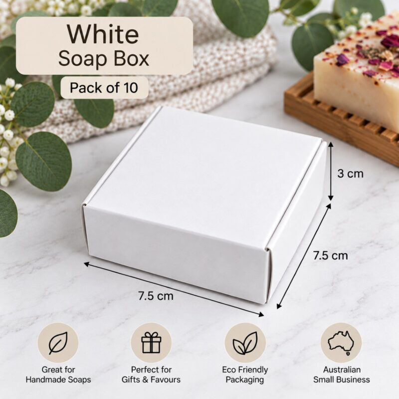 White soap boxes pack of 10 for soap, gifts and bonbonnières