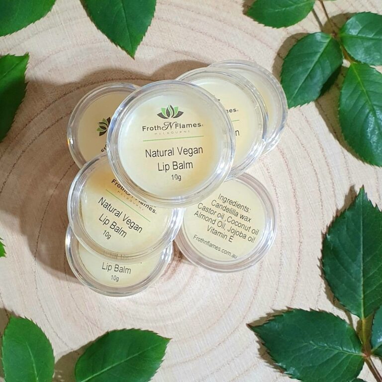 Natural Vegan Lip Balm - FrothnFlames