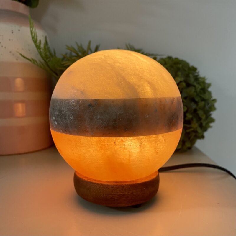 himalayan salt lamp banded orb
